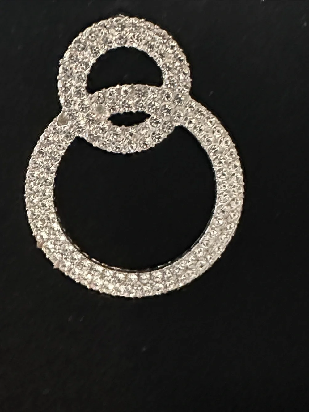 Silver Crystal Interlocking Circle Earrings - Women's Jewelry